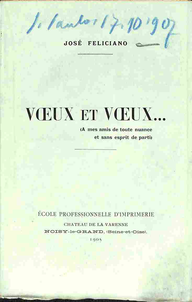 Voeux et voeux (A mes amis de toute nuance et sans esprit de parti)
